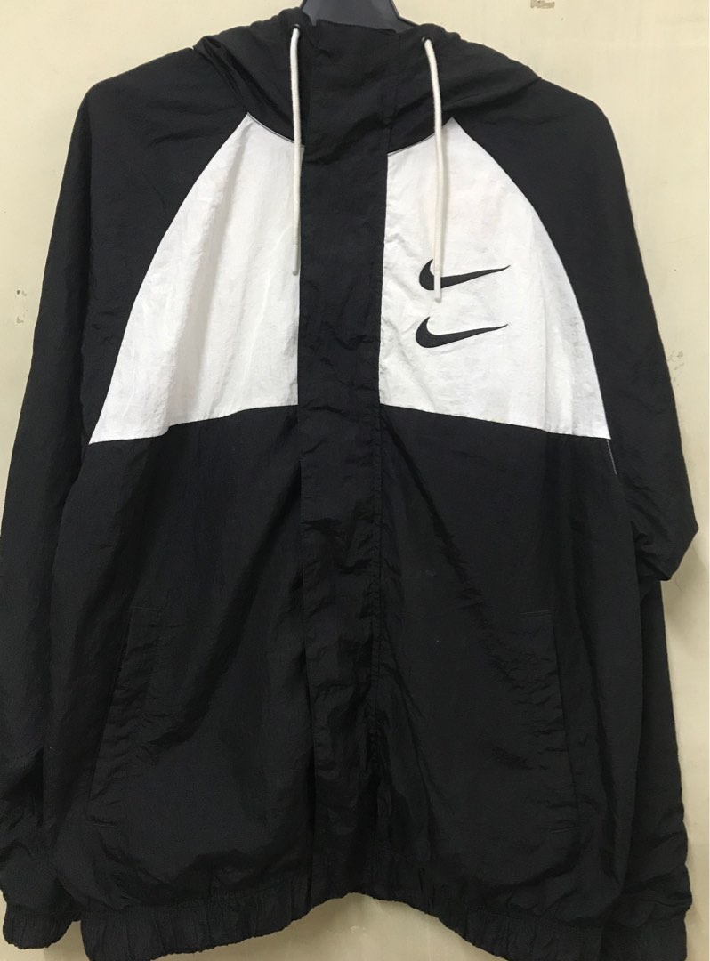 Nike Swoosh Woven Hooded jacket Men s Fashion Coats Jackets and