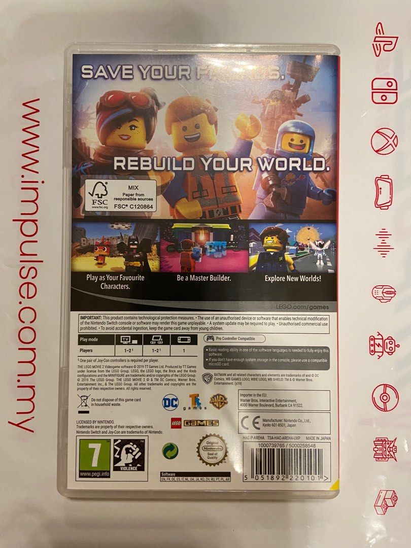 Nintendo Switch The Lego Movie 2 Videogame Video Gaming Video