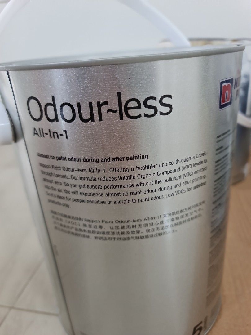 Nippon Paint odourless sail white (code 1199) 5ltr new, Furniture