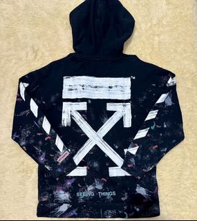 Off white galaxy hoodie original Fesyen Pria Pakaian Baju Luaran