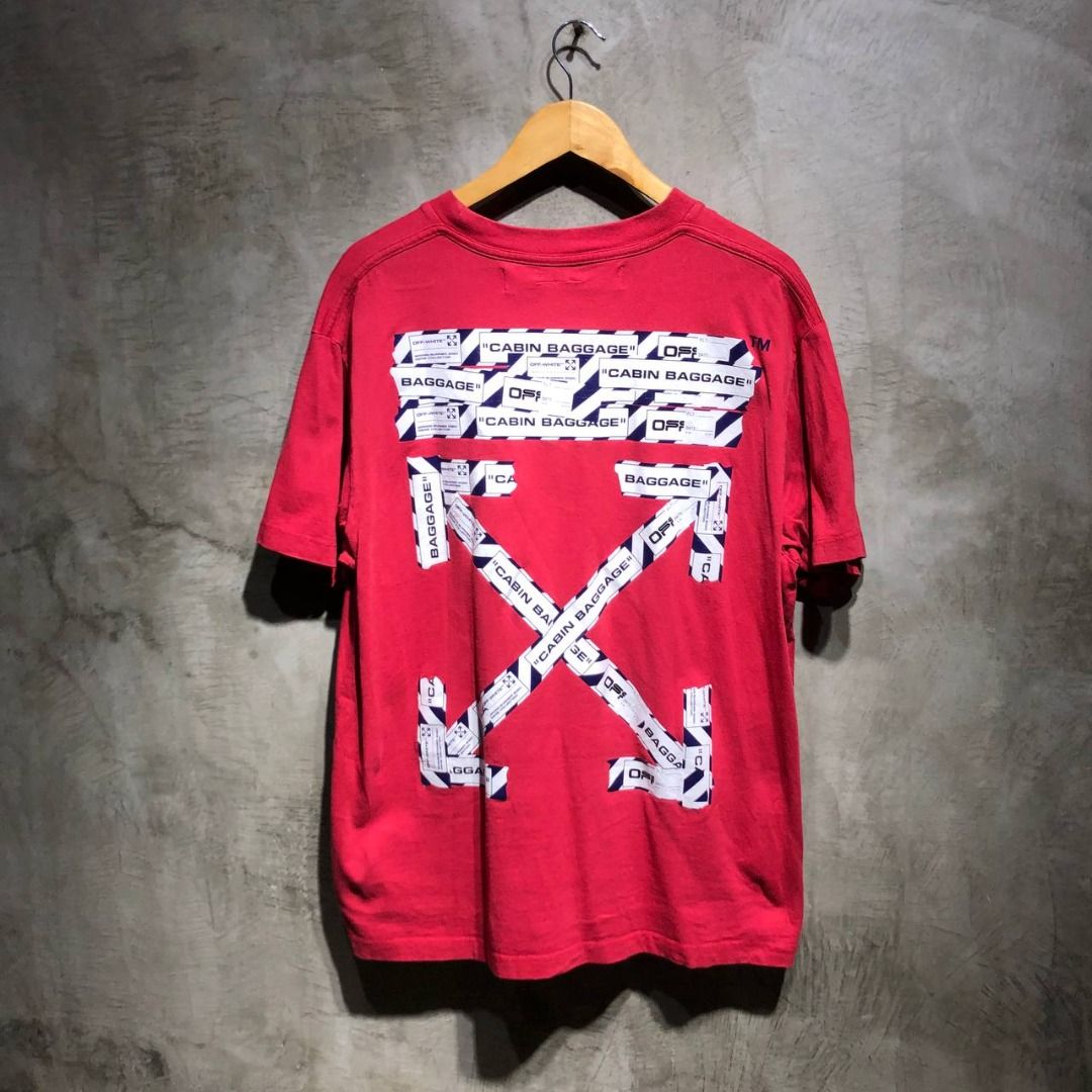 Off White Cabin Baggage arrows tee