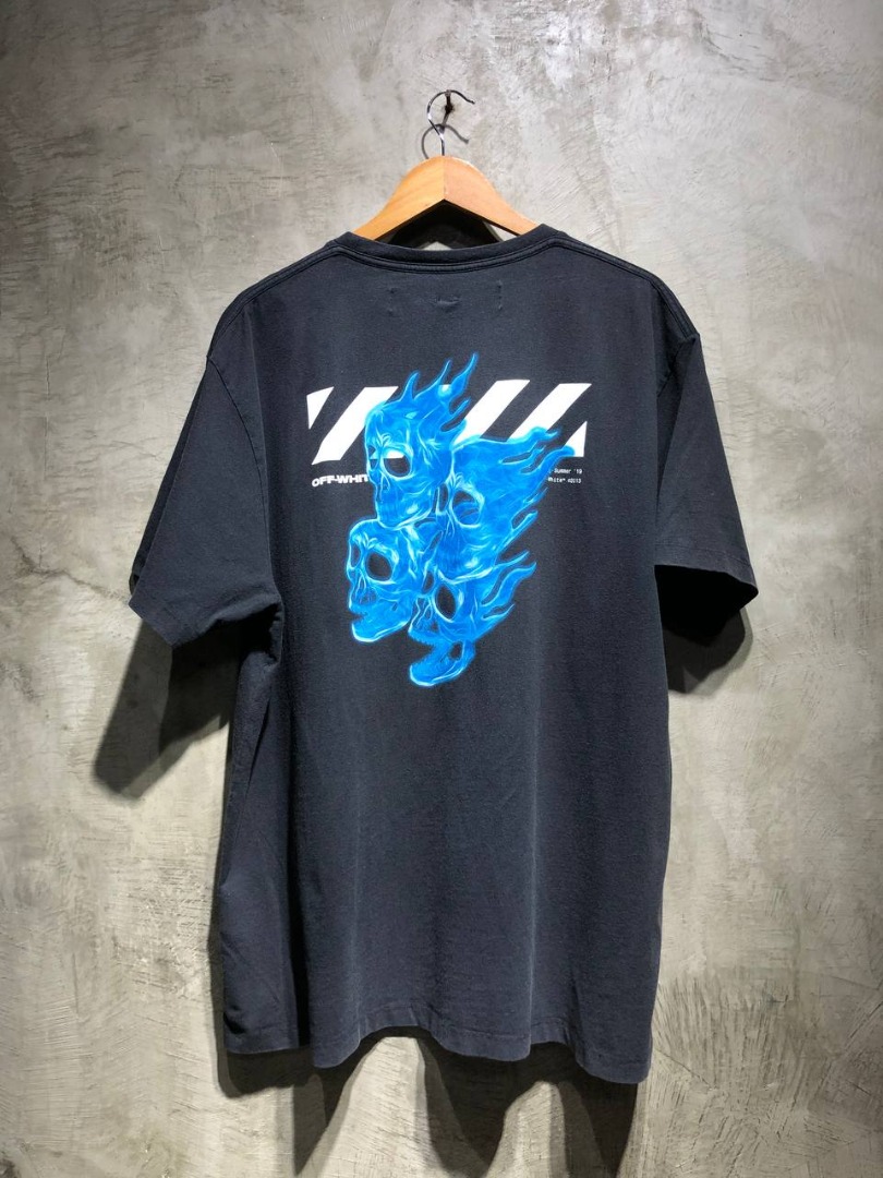 Off white on sale diagonal skulls tee