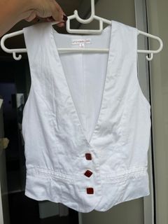 Cheap white outlet vest