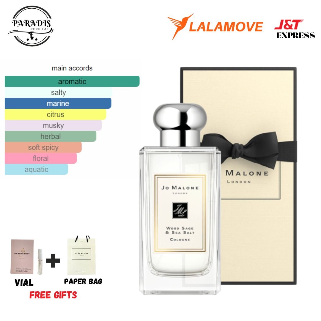 ORIGINAL AUTHENTIC JO MALONE WOOD SAGE & SEA SALT 100ML, Beauty
