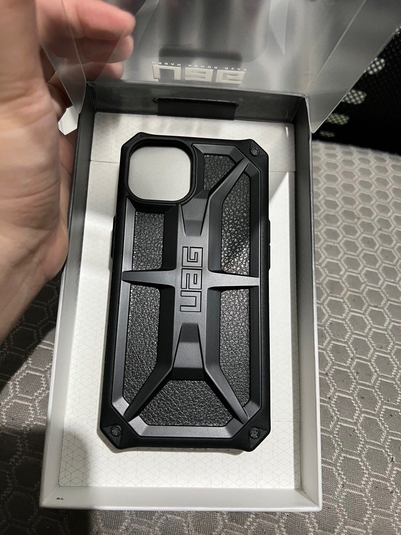 Original UAG Monarch for iPhone 13/14 (Category: Cases & Sleeves) located in Quezon City. Submitted by alou20 (Listing ID 1272564305, Image 2). Description: For sale Original UAG Case Brandnew/Unused iPhone 13/14 Monarch Top Grain Leather Drop-Protection .