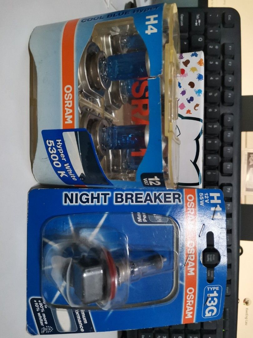 Osram night breaker cool blue hyper H4 H11, Hobbies & Toys, Toys & Games on  Carousell