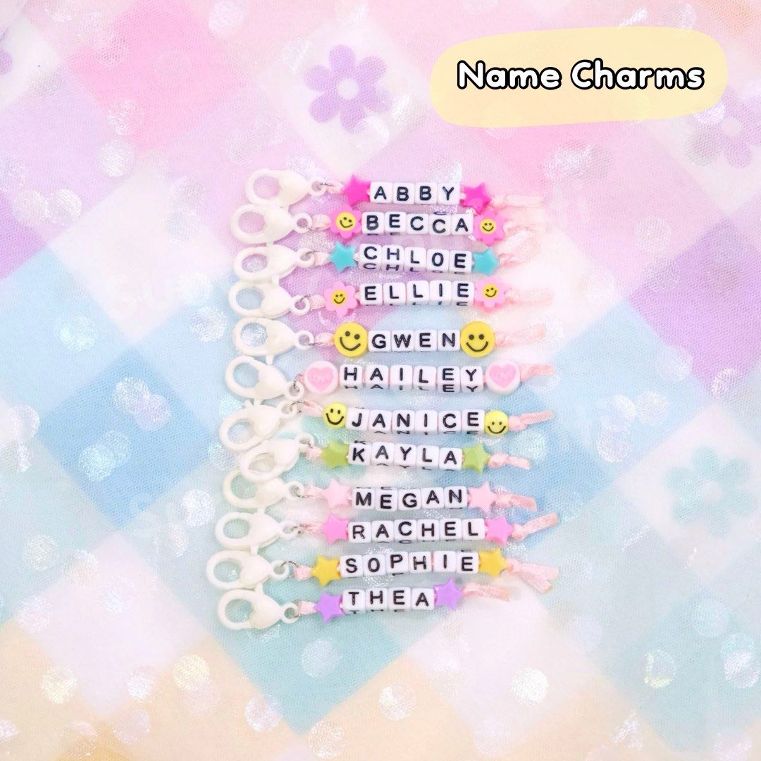 Personalised deals name charms
