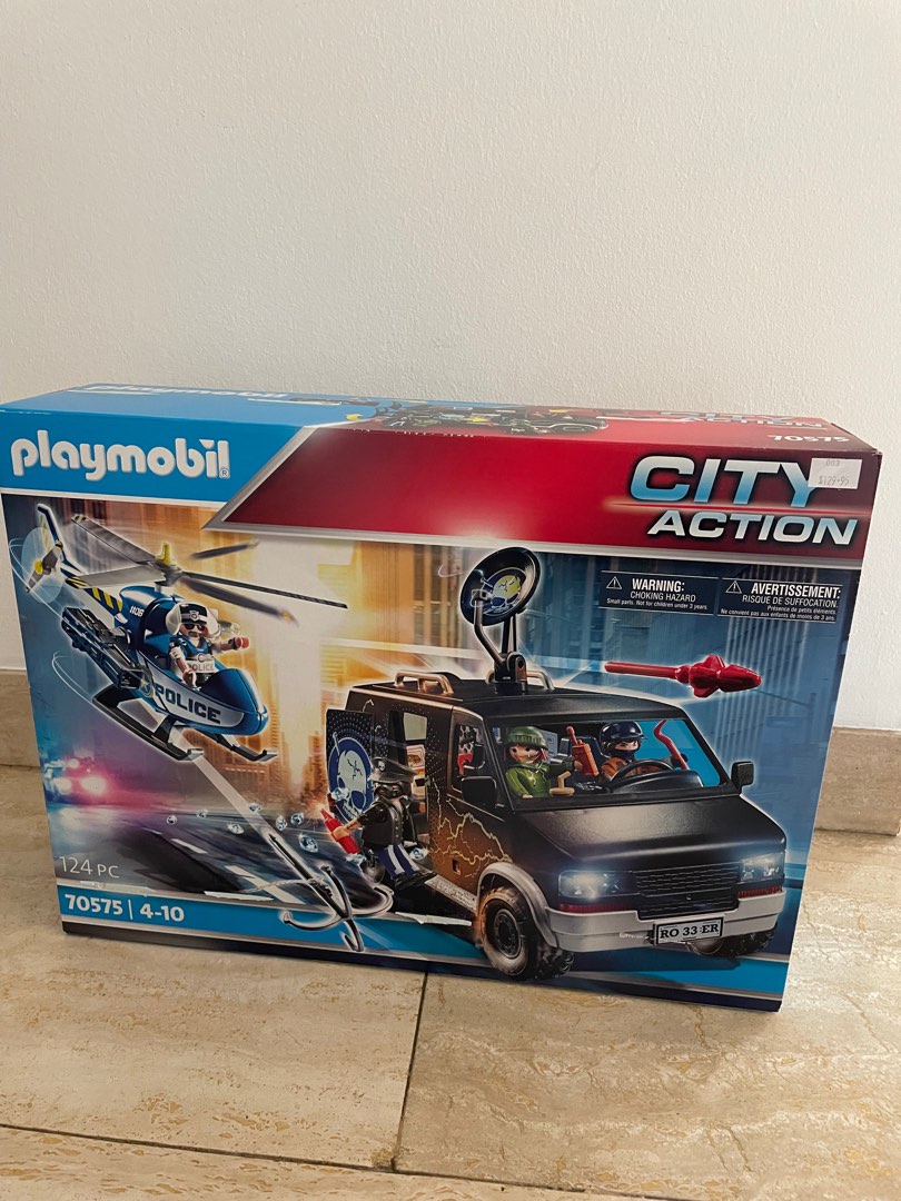 Playmobil City Action Police Helicopter Pursuit with Runaway Van