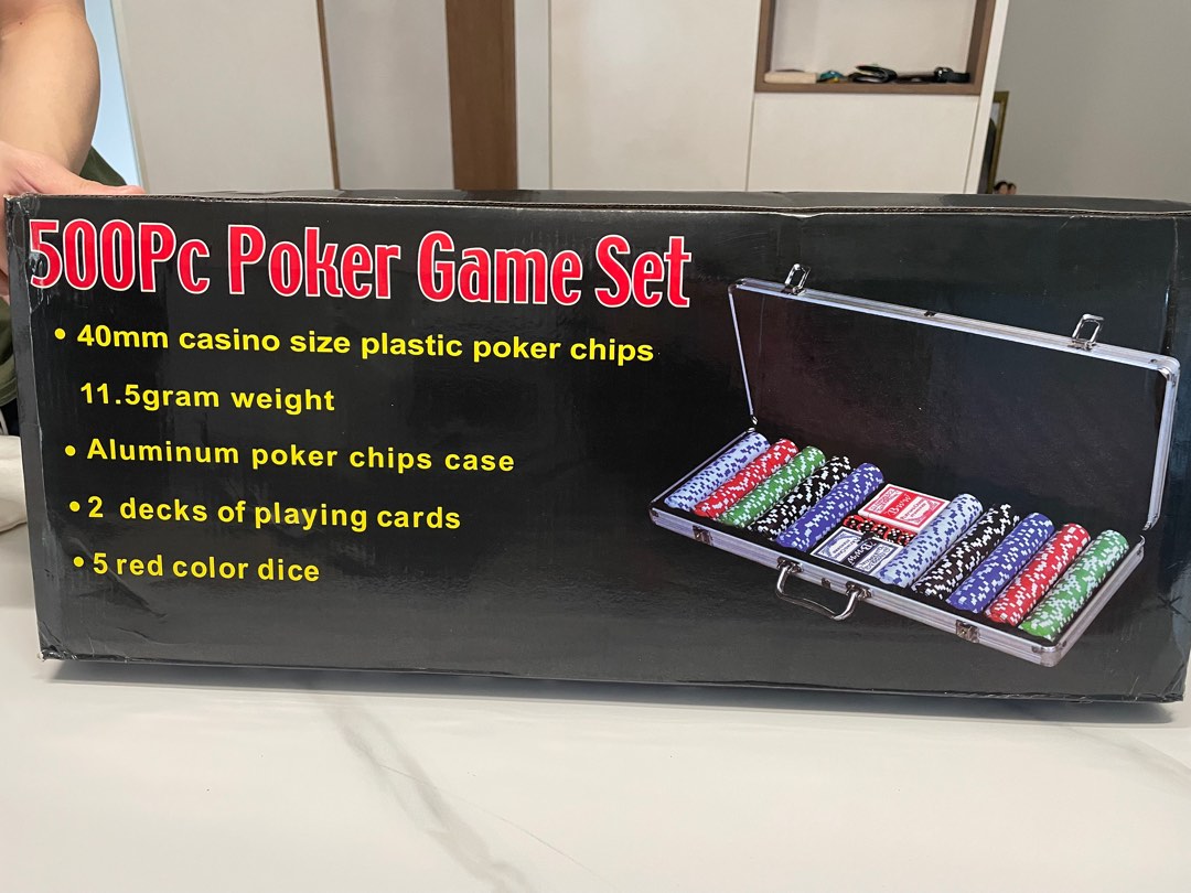 Poker chips set 500 pieces, Hobbies & Toys, Toys & Games on Carousell