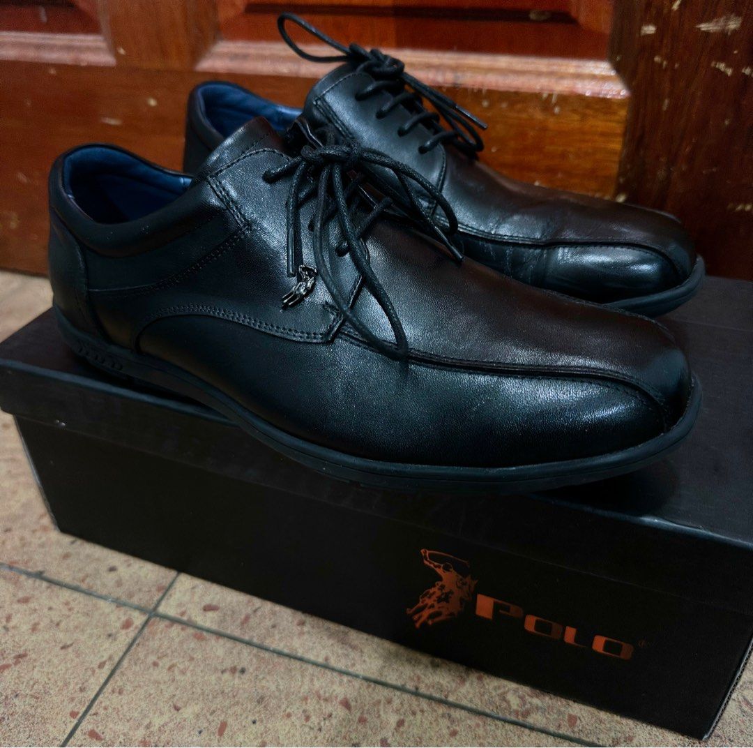 POLO Men s Leather Shoes BLACK Men s Fashion Footwear Dress