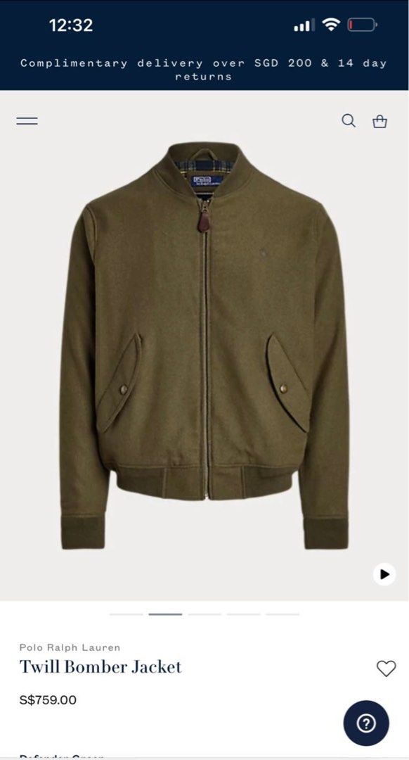 Ralph lauren sales twill jacket