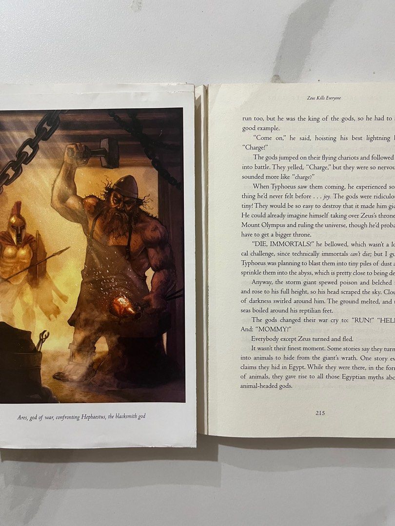Percy Jackson & The Greek Gods (Category: Storybooks) located in Quezon City. Submitted by giadg (Listing ID 1272579031, Image 2). Description: Percy Jackson and the Greek Gods P150 MOP: BDO/Gcash MOD: Lalamove/J&T 📍 Quezon City CONDITION: • illustrations are detached from spine. bale nakasuksok lang in between pages. • small tear in one page • spinal creases • no annotations or tabs * please take note of the flaws, hence the price. .