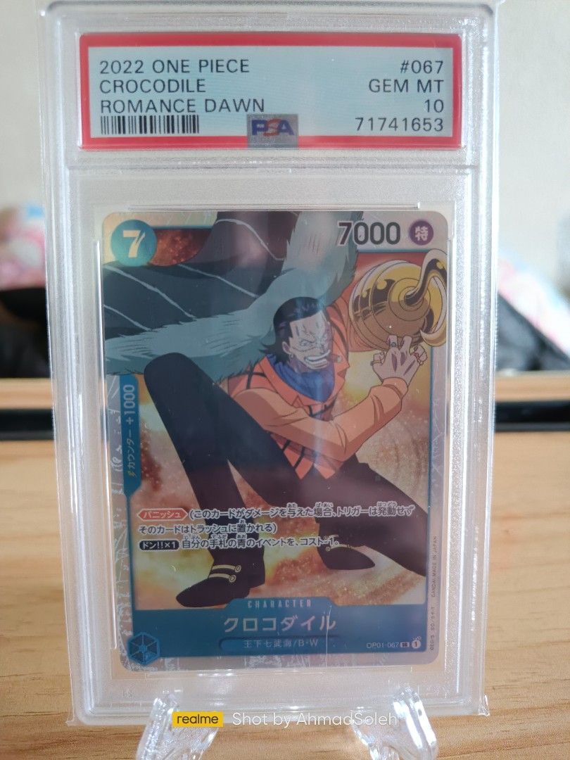 PSA 10 One Piece OP01-067 SR Crocodile One Piece Romance Dawn, Hobbies &  Toys, Toys & Games on Carousell