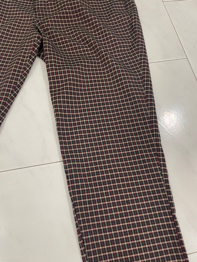 Pull and bear plaid pants sale
