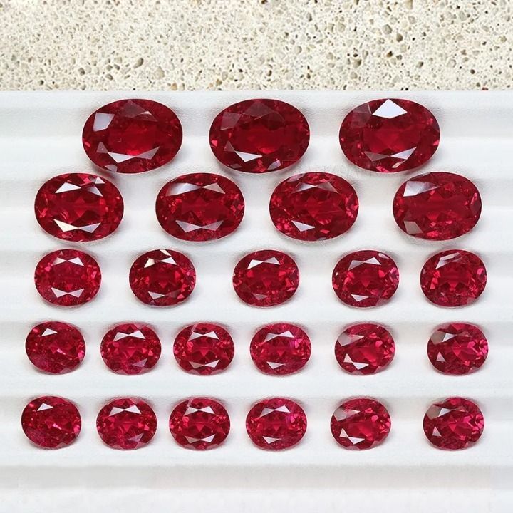 Red corundum clearance stone