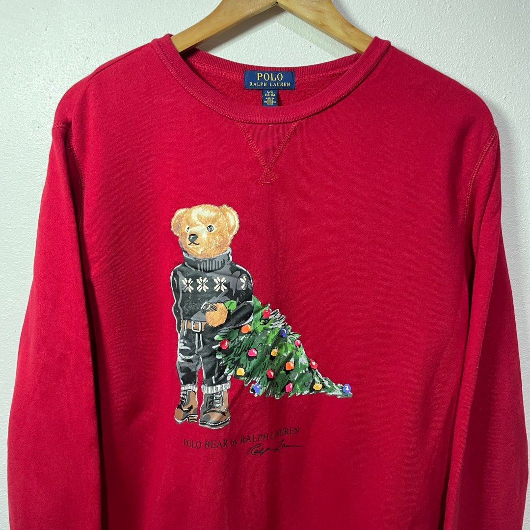 Holiday bear hot sale fleece sweatshirt