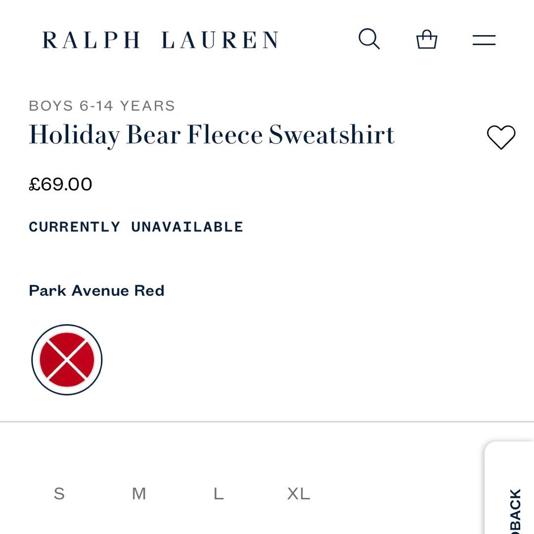 Ralph Lauren Holiday Bear Fleece Sweatshirt Red Men s Fashion
