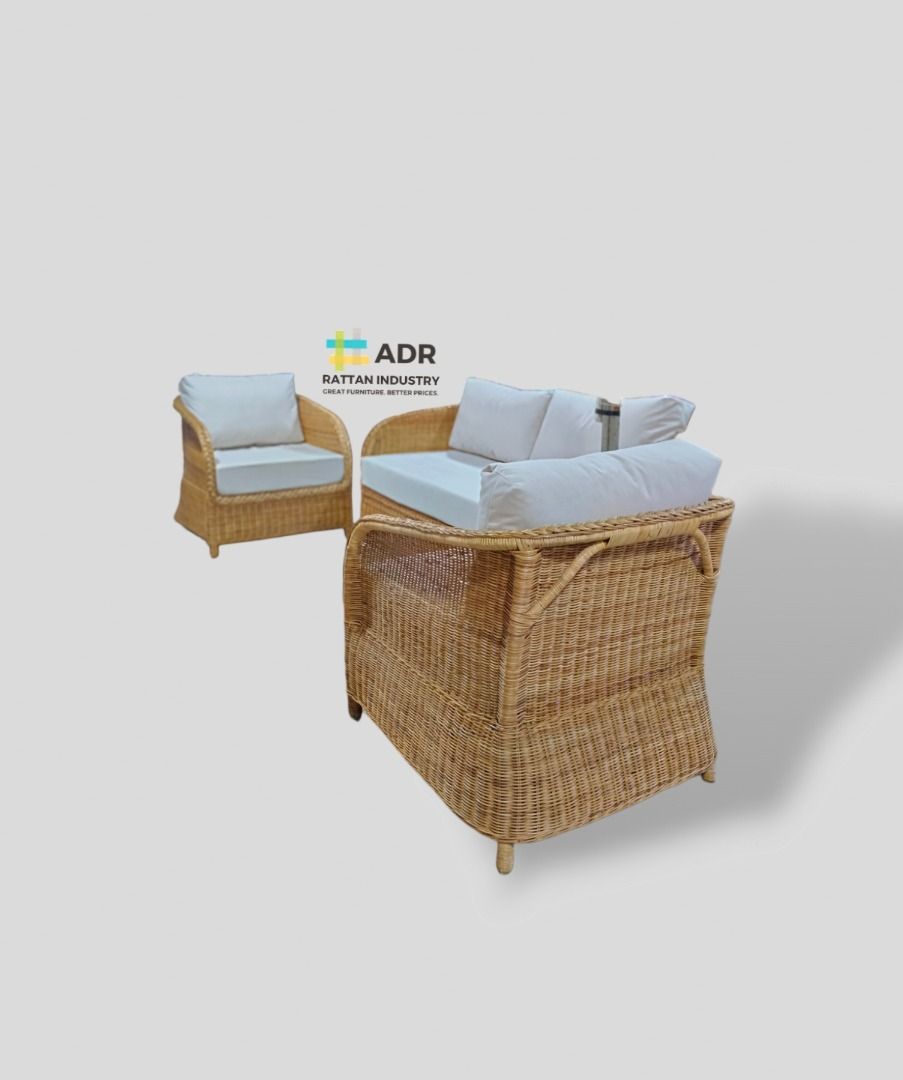 RATTAN LOUNGE SET / SOFA SET / DAYBED (Category: Sofas) located in Quezon City. Submitted by adrfurniture (Listing ID 1272520654, Image 2). Description: * Rattan lounge set / sala set / daybed. All native rattan in natural finish/color. * With seat and back cushion. * Color/finish is customizable. Message us for color/finish options. * We can give discount for multiple/bulk orders..