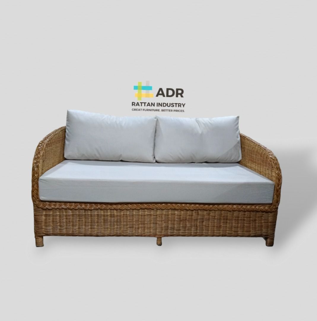 RATTAN LOUNGE SET / SOFA SET / DAYBED (Category: Sofas) located in Quezon City. Submitted by adrfurniture (Listing ID 1272520654, Image 3). Description: * Rattan lounge set / sala set / daybed. All native rattan in natural finish/color. * With seat and back cushion. * Color/finish is customizable. Message us for color/finish options. * We can give discount for multiple/bulk orders..