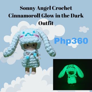 Reasy to ship Sonny Angel Sanrio Cinnamoroll Glow in the Dark Outfit or Bag Charms