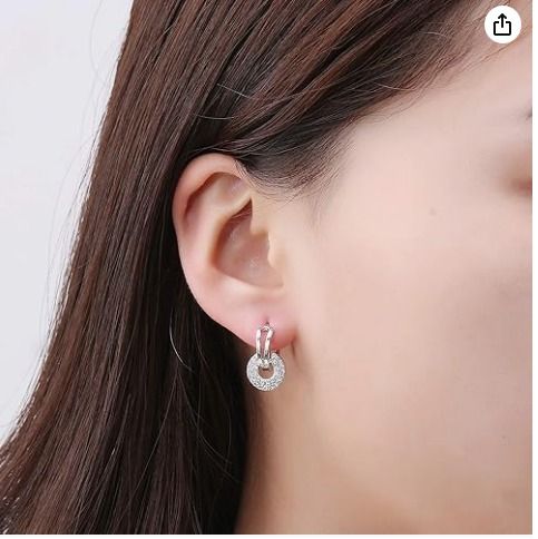 Girls top leverback earrings