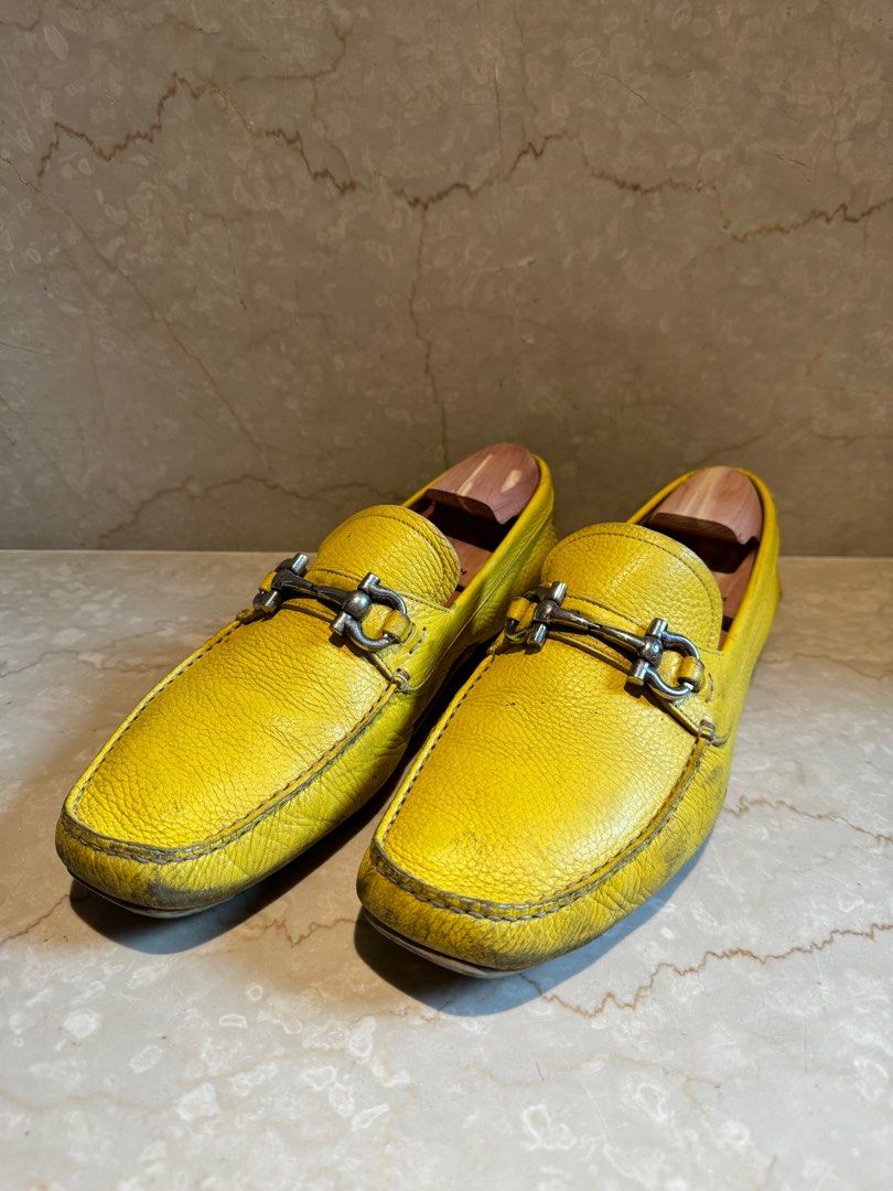 Yellow ferragamo shoes hotsell