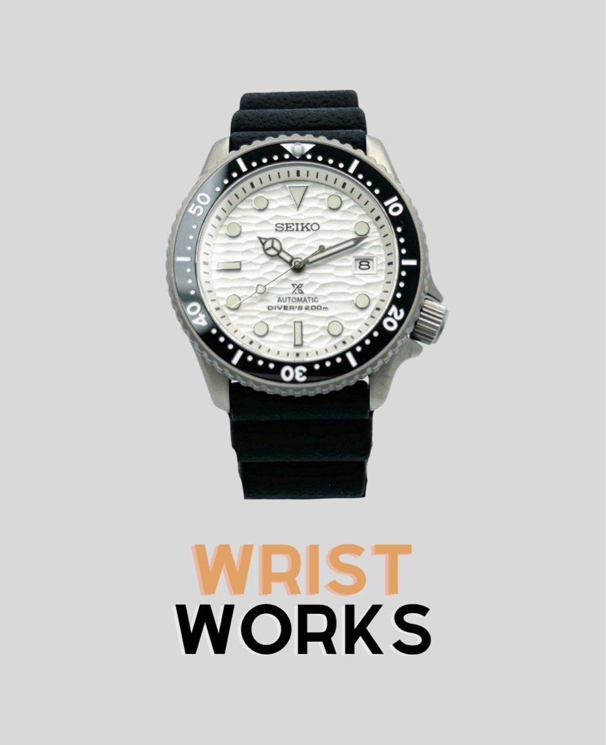 SEIKO MOD SKX TITANIUM WHITE WAVE 42MM
