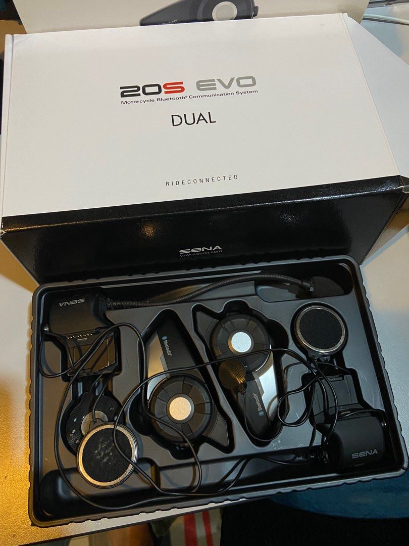 SENA 20S EVO MOTORCYCLE BLUETOOTH COMMUNICATION SYSTEM DUAL PACK