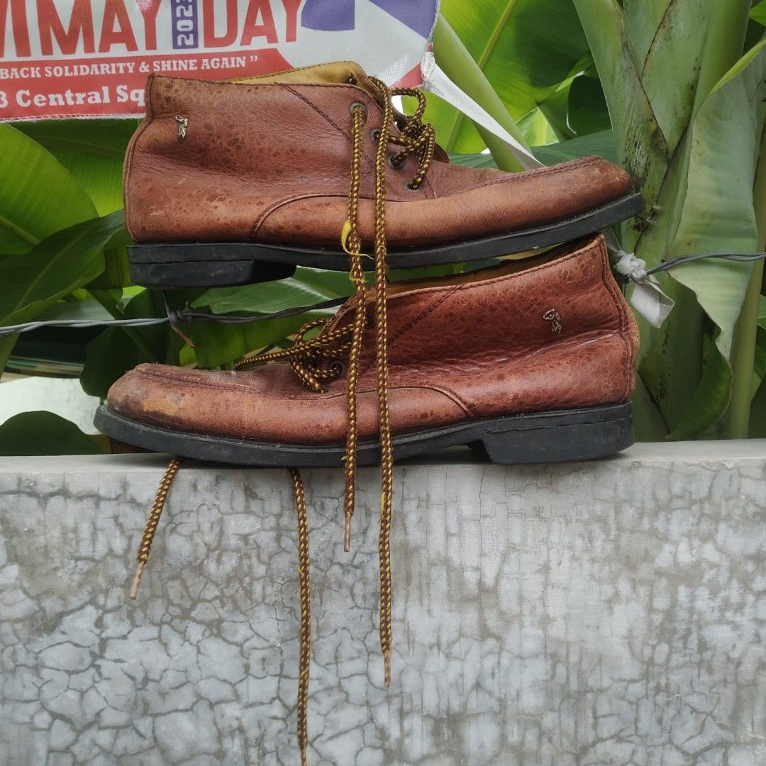 Sepatu Boots Pria Polo Ralph Lauren Leather Shoes Kulit not Docmart or Dr  Martens