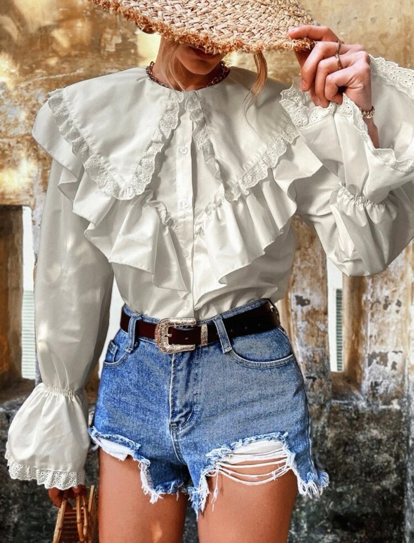 Ruffle deals top shein
