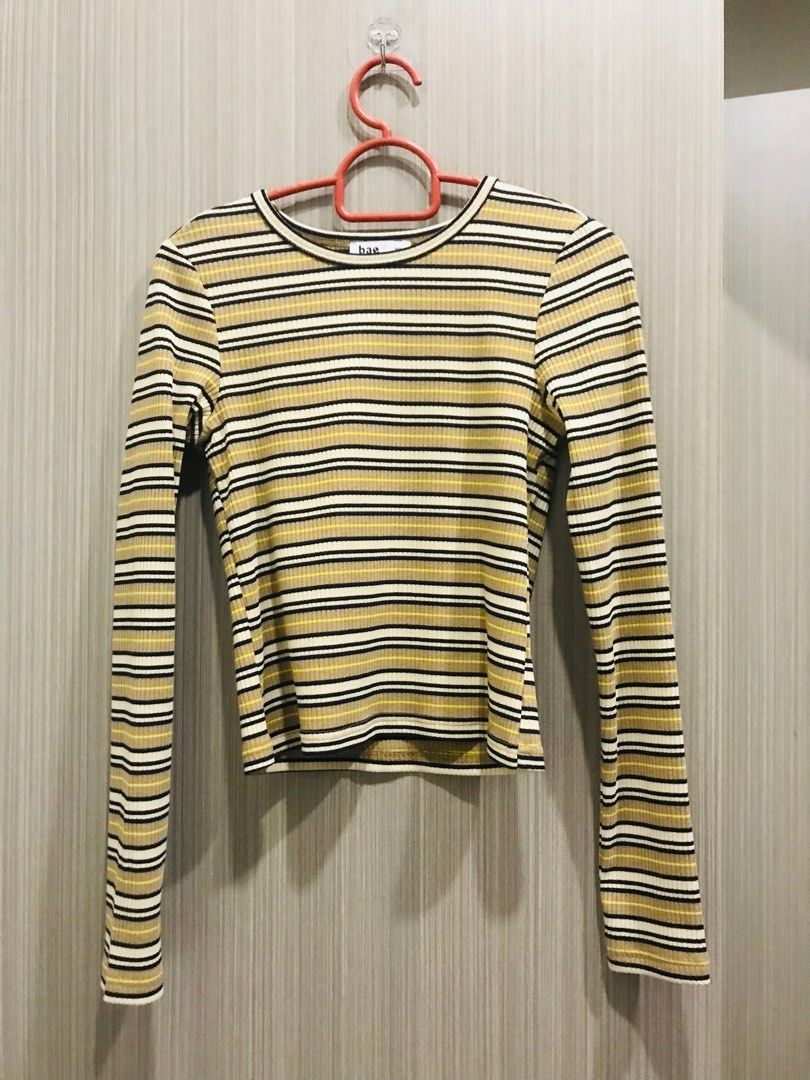 Cute striped cheap long sleeve shirts