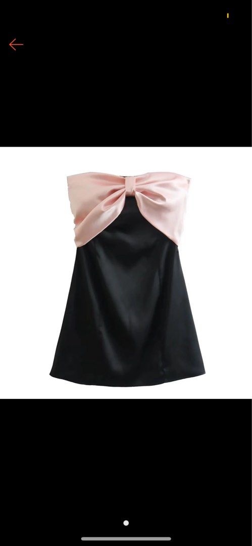 silk pink black ribbon coquette miu miu sandy liang inspired mini dress ...
