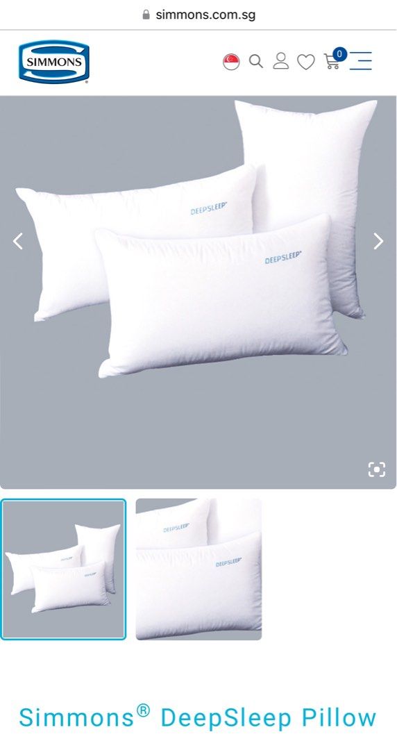 Simmons deep sleep pillow Furniture Home Living Bedding