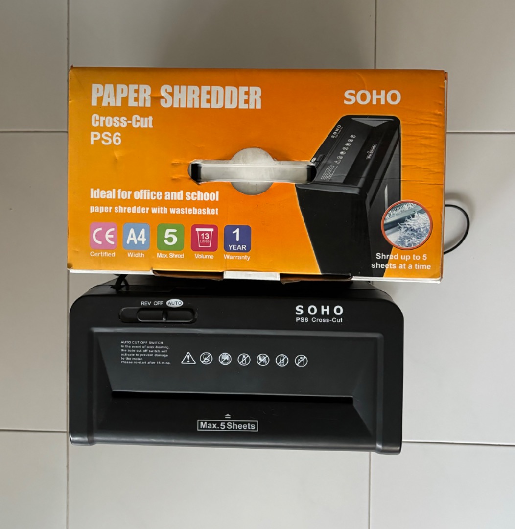 SOHO Paper Shredder, Computers & Tech, Office & Business Technology on ...