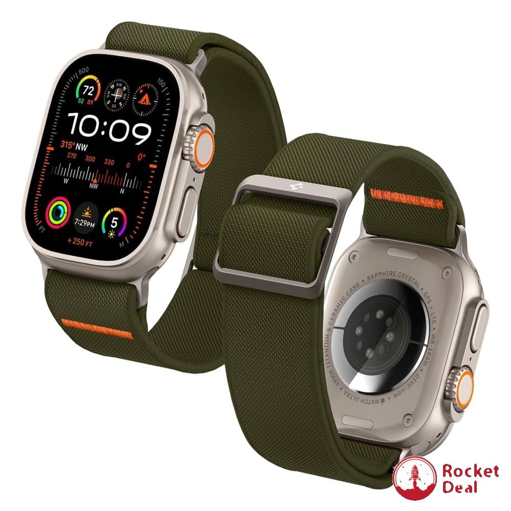 Spigen Dura Pro Flex Strap Band Compatible for Apple Watch Ultra/8 (45mm) -  Parent (Khaki), Mobile Phones & Gadgets, Mobile & Gadget Accessories, Cases  & Sleeves on Carousell