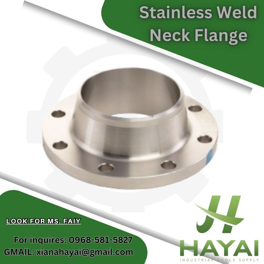 Stainless Weld Neck Flange (Category: Construction Tools & Equipment) located in Manila. Submitted by fairyj.balambao (Listing ID 1272546802, Image 1). Description: HAYAI INDUSTRIAL TOOLS SUPPLY Look for Ms.Faiy 📞 Call Us Now:☎️📲 0-9-6-8-5-8-1-5-8-2-7 - FAIY 💌 Email: x-i-a-n-a-h-a-y-a-i-@-g-m-a-i-l-.-c-o-m .
