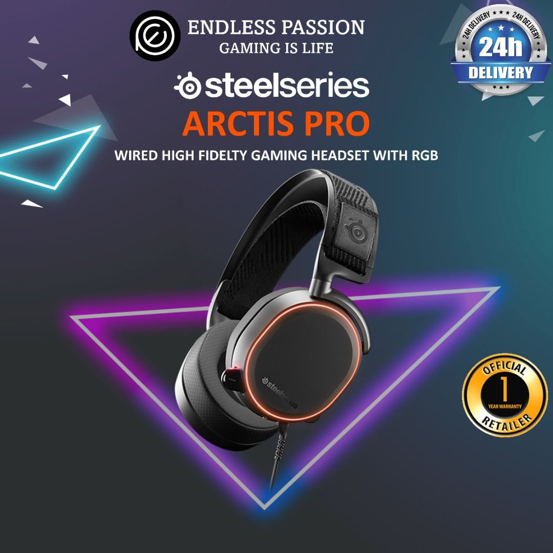 SteelSeries Arctis Pro Wired Audio Headphones Headsets on