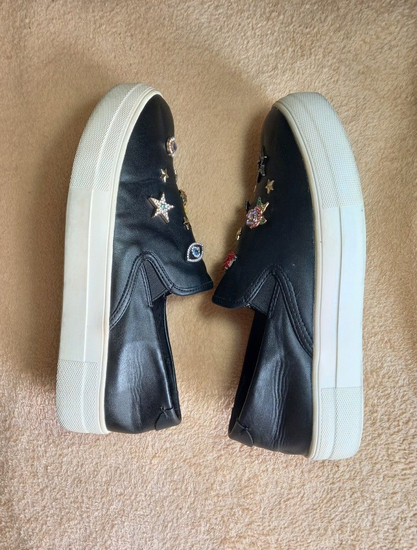 Steve madden rhinestone slip ons clearance