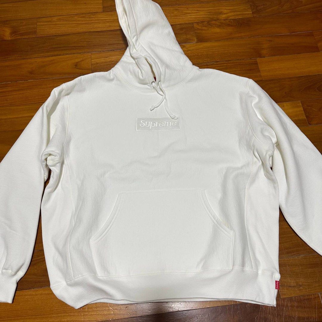White outlet hooded top