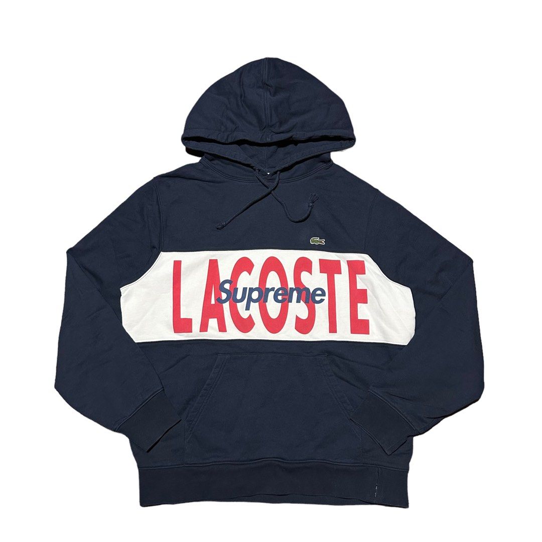 Supreme lacoste hoodie shop white