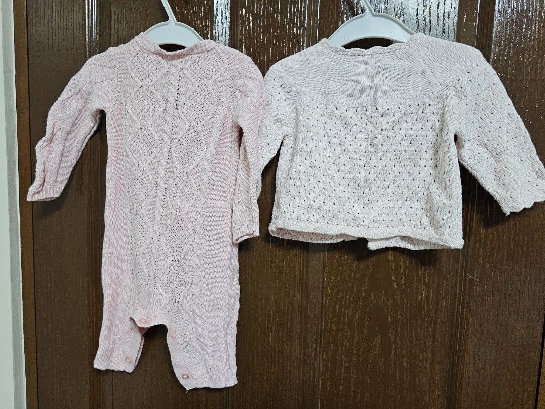 Take 2 Jane and Jack knitted Pink Cardigan and overall Babies