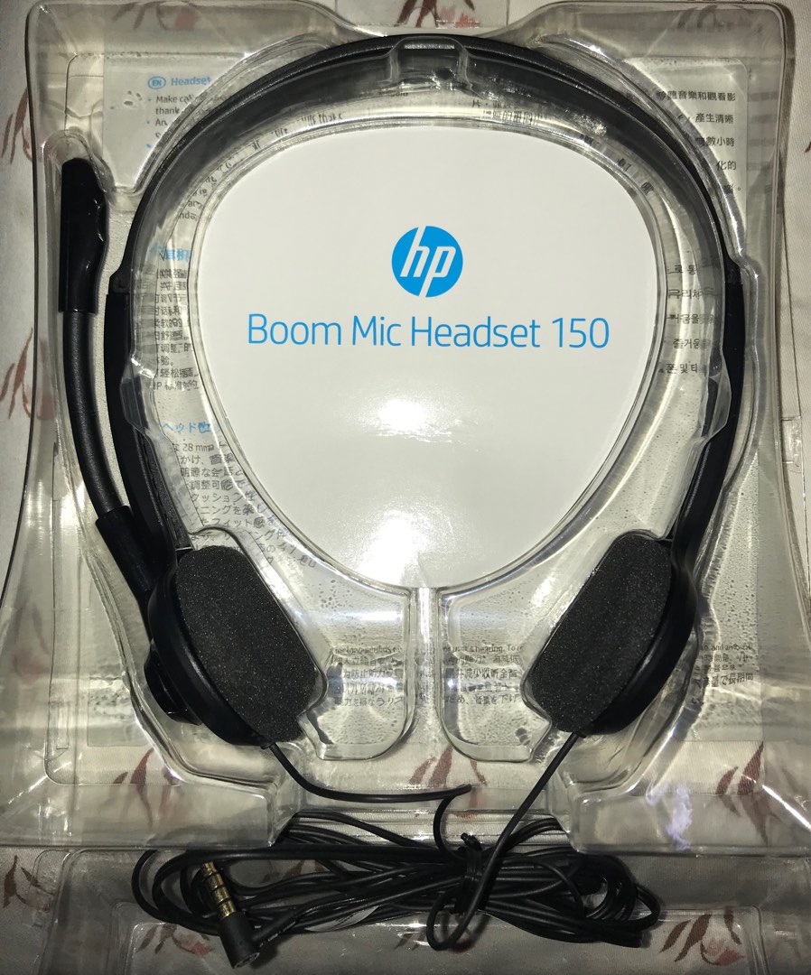Hp boom mic headset 150 outlet