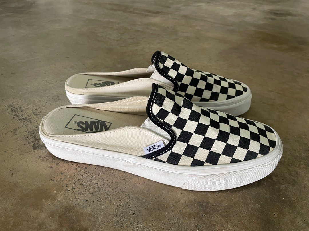 Vans mule checkerboard shop