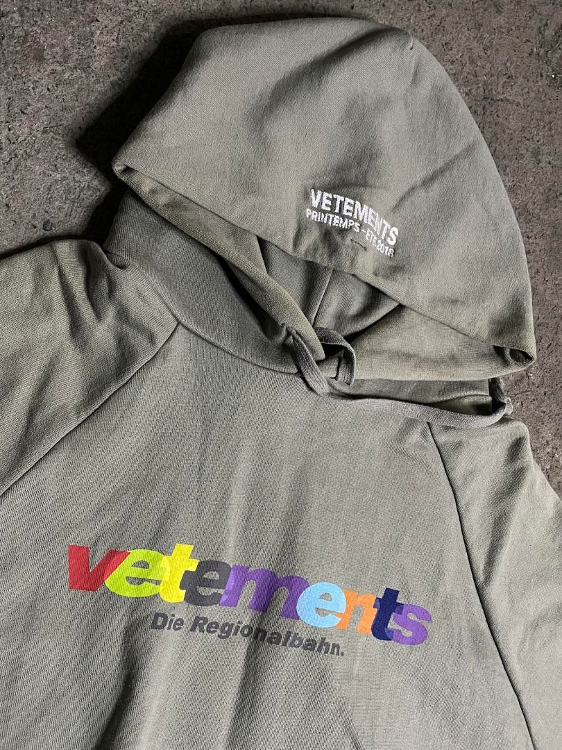 Vetements die cheap regionalbahn hoodie