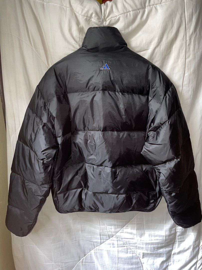 2000'S Adidas padded hoodie/puffer jacket, men's size XXL Nylon blue type Vintage Second Hand