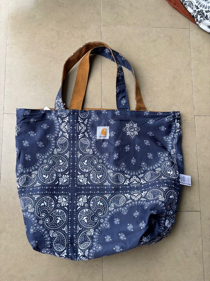 Vintage Carhartt Tote Bag reversible bandana, Men's Fashion