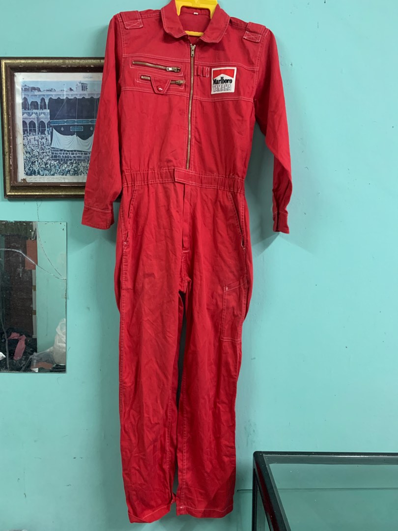 VINTAGE COVERALL YAMAHA MARLBORO, Men's Fashion, Coats, Jackets and