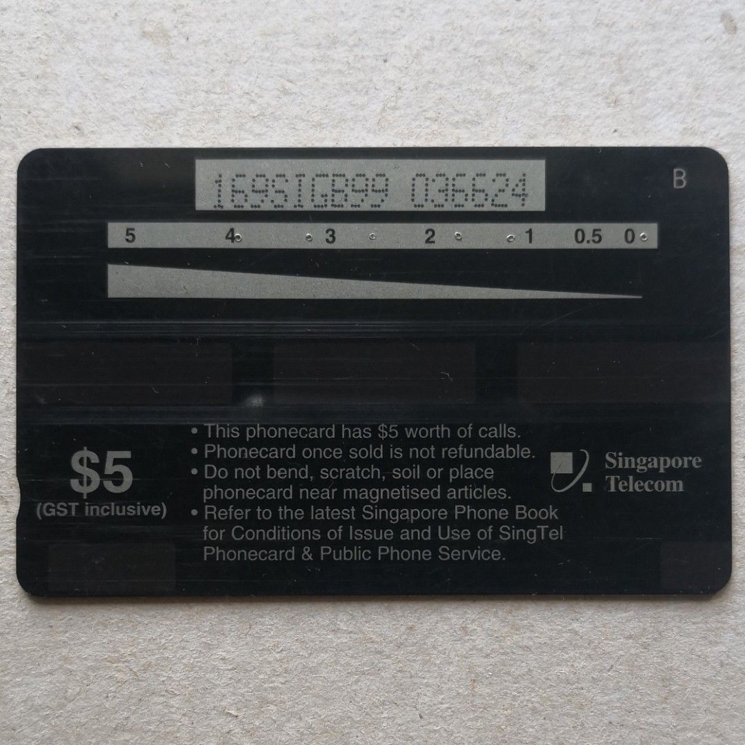 Vintage Used Singapore Phone Card Panda, Hobbies & Toys