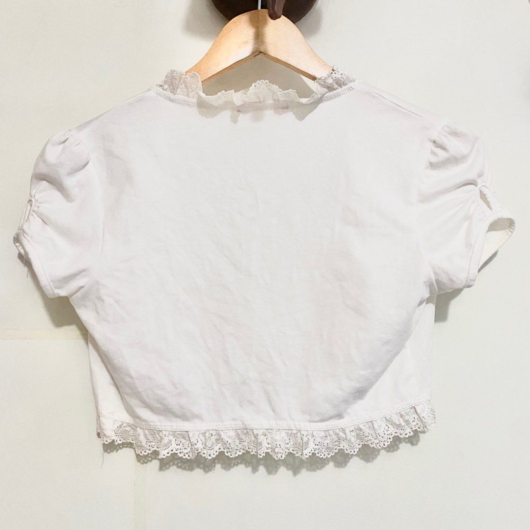 White outlet cotton bolero