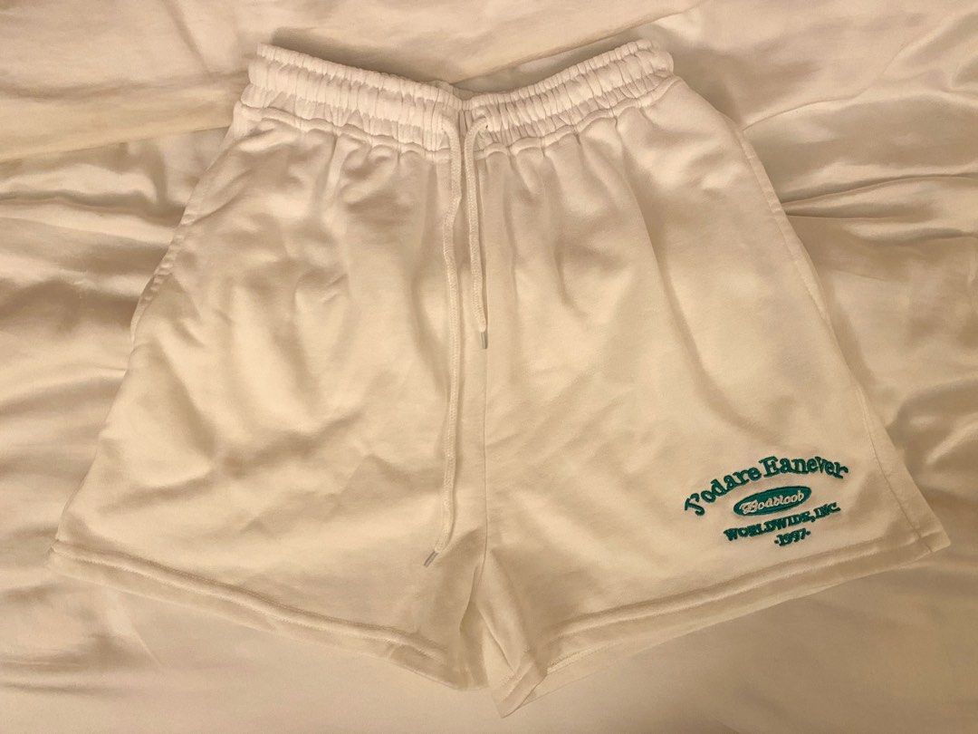 White lounge shorts